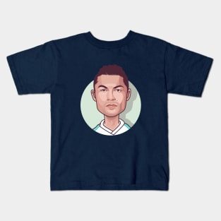 Cristiano Ronaldo Big Head Caricature Kids T-Shirt